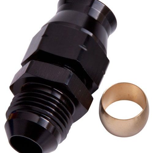 AF108-12BLK Aeroflow 3/4″ Hard Line To  12 An Maleadapter Black W/ Olive
