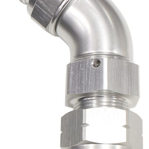 AF128-06S Aeroflow 3/8″ Tube 45 Deg Male  6 An Silver Swivel Nut With Olive