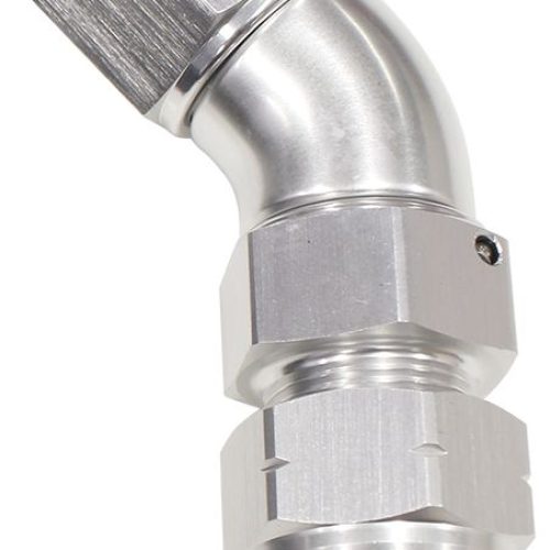 AF129-04S Aeroflow 1/4″ Tube 45 Deg Female  4 An Silver Swivel Nut With Olive