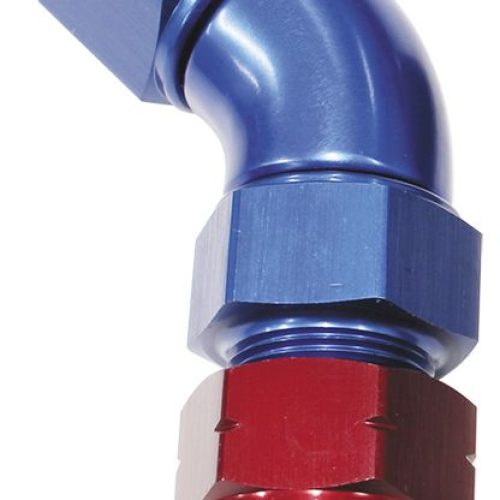AF129-06 Aeroflow 3/8″ Tube 45 Deg Female  6 An Blue Swivel Nut With Olive
