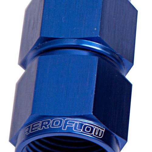 AF131-10 Aeroflow Straight Female Flare  10 An Blue Swivel Coupler