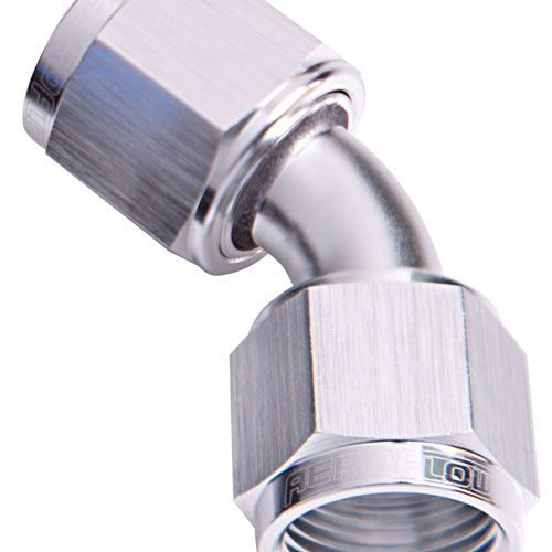 AF132-08S Aeroflow 45&Deg; Female Swivel Coupler 8 An Silver Finish