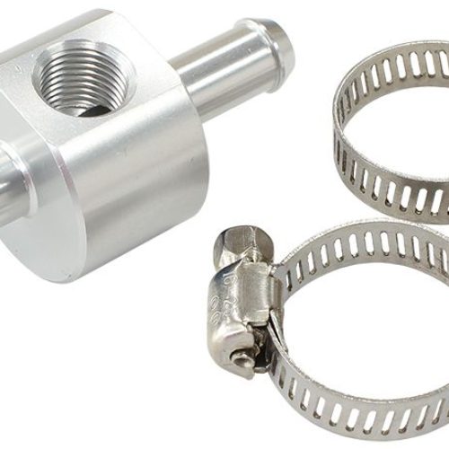 INLINE PRESSURE GAUGE ADAPTER 5/16″ BARBS W/ 1/8″ NPT SILVER