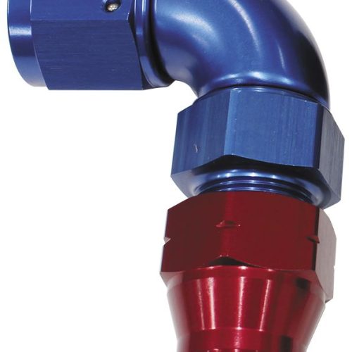 AF139-08 Aeroflow 1/2″ Tube 90 Deg Female  8 An Blue Swivel Nut With Olive