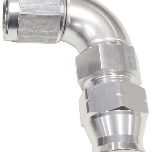 AF139-10S Aeroflow 5/8″ Tube 90 Deg Female  10 An Silver Swivel Nut With Olive