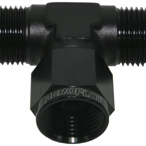 AN TEE -10AN FEMALE NUT       BLACK SWIVEL NUT ON SIDE