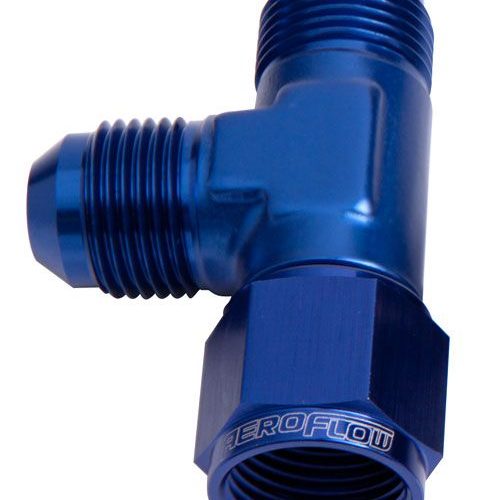 TEE -12AN FEMALE SWIVEL ON RUNBLUE SWIVEL NUT