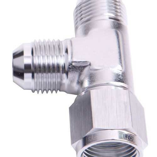 TEE -16AN FEMALE SWIVEL ON RUNSILVER SWIVEL NUT