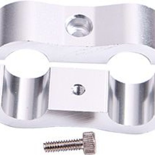 AF156-10S Aeroflow Billet Dual Hose Separator Silver 15.8 Mm Id Or 5/8″ Id