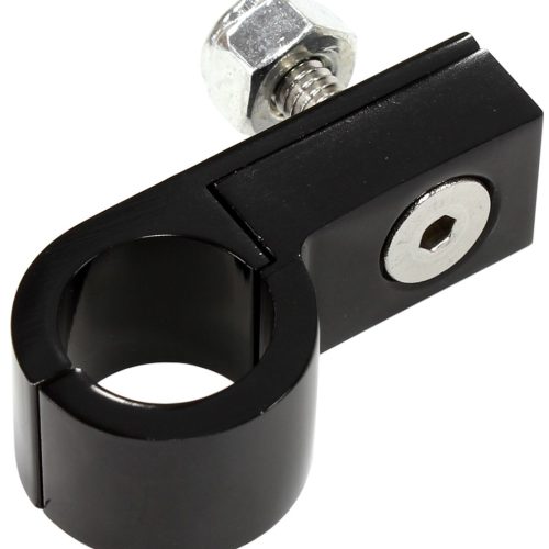 BILLET P STYLE CLAMP -6 H/LINEBLACK 9.5MM ID OR 3/8″ ID