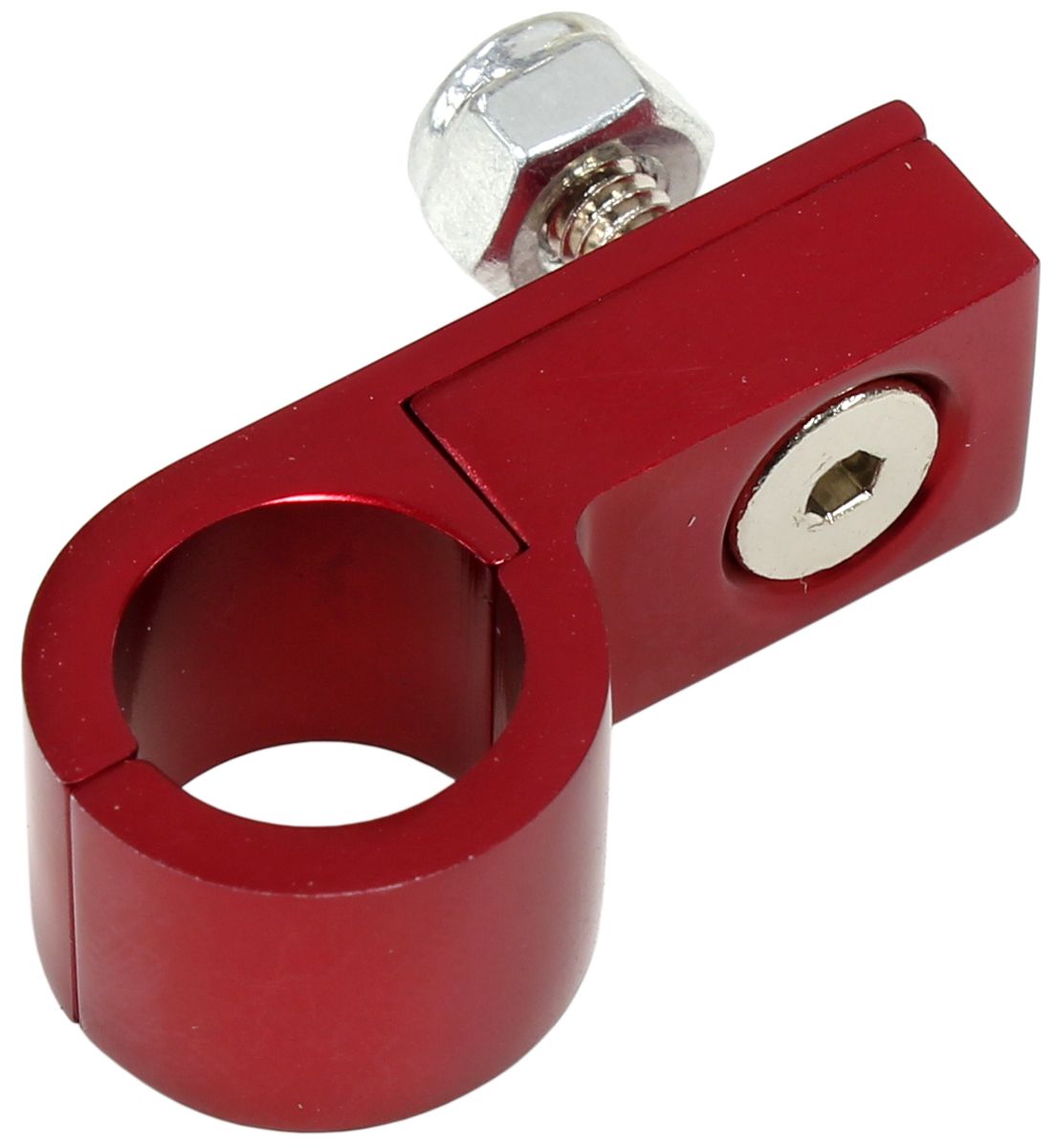 BILLET P STYLE CLAMP -6 H/LINERED 9.5MM ID OR 3/8" ID