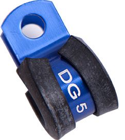 CUSHIONED P CLAMPS -4AN 10PK BLUE 6.3MM ID OR 1/4" ID