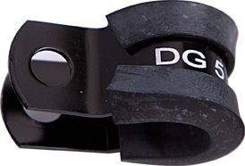 AF158-24BLK Aeroflow Cushioned P Clamps 24 An 5 Pk Black 38.1 Mm Or 1 1/2" Id