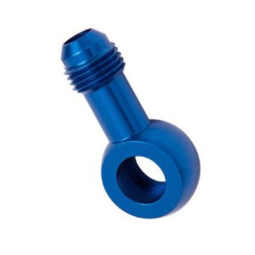 EDELBROCK CARB INLET BANJO    BLUE 5/8-20 TO MALE -6AN