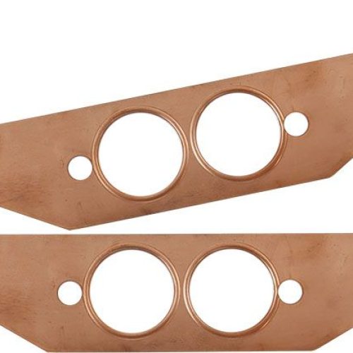 SBC ROUND EXHAUST GASKETS     COPPER EMBOSSED 350 CHEV SMALL