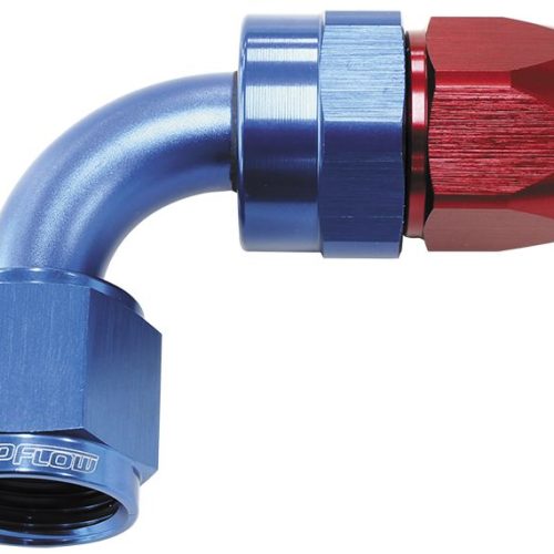 AF203-20D Aeroflow Alloy 90 Deg Hose End  20 An Blue Full Swivel Suit Teflon