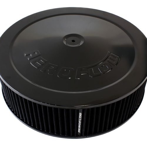 AF2251-1290 Aeroflow 14″ X 4″ Air Cleaner Assy 5 1/8″ Drop Base Black, Cotton
