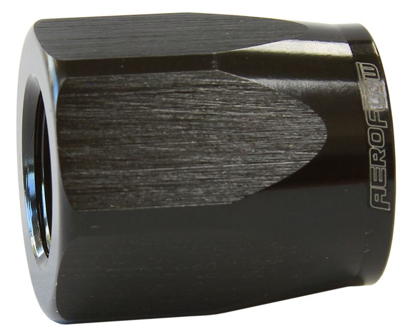 AF298-06DBLK Aeroflow Hose End Socket Alloy 6 An Black Suit Braided Hose
