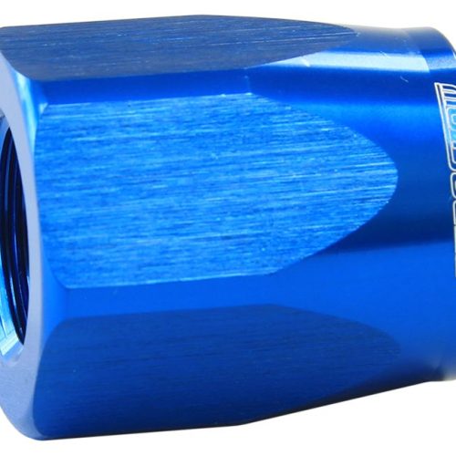 AF298-08DBL Aeroflow Hose End Socket Alloy  8 An Blue Suit Braided Hose