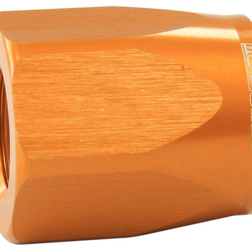 AF298-08DG Aeroflow Hose End Socket Alloy  8 An Gold Suit Braided Hose
