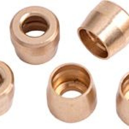 AF299-08 Aeroflow Teflon Brass Olive Insert  8 Ansuit Teflon Hose End  8 An 5 Pk