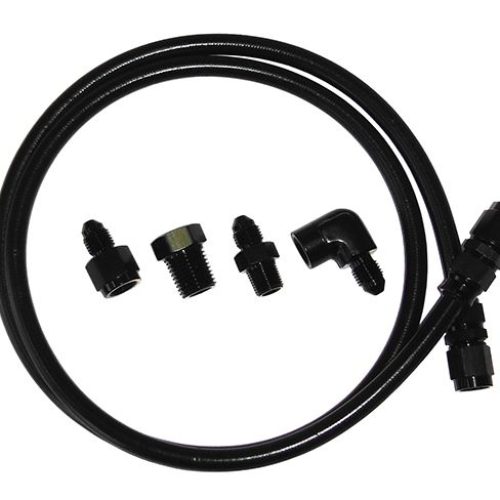 -3AN x 4ft BLACK BRAIDED LINE KIT WITH FITTINGS INCLUDED