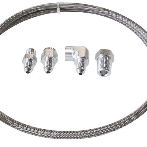 -3AN x 4ft BRAIDED SS LINE KITWITH FITTINGS INCLUDED