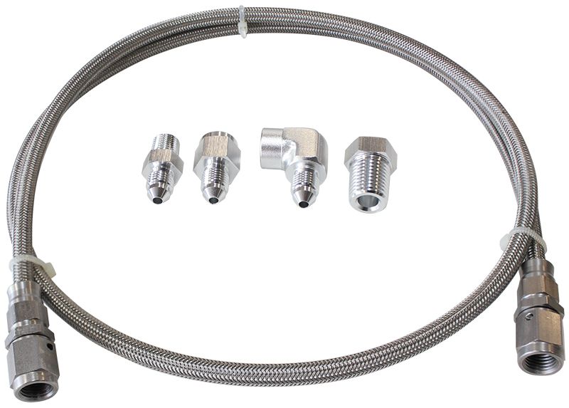 -3AN x 4ft BRAIDED SS LINE KITWITH FITTINGS INCLUDED