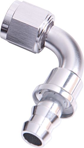 AF403-08S Aeroflow 90 Deg Push Lock End 8 An Silver No Clamp Required