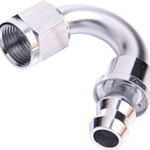 AF405-08S Aeroflow 150 Deg Push Lock End  8 An Silver No Clamp Required