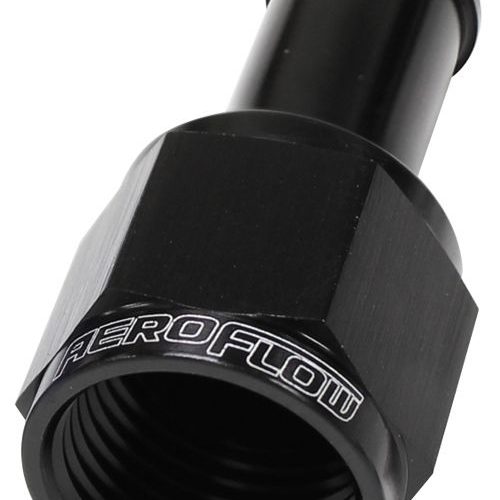 FEMALE -6AN TO 5/16″ BARB BLACK WITH TUBE NUT
