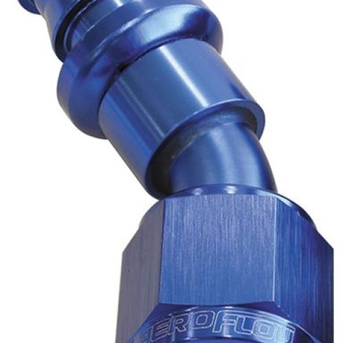 AF417-08 Aeroflow 30 Deg Push Lock End  8 An Blue No Clamp Required <15 Psi