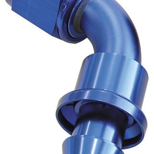 60 DEG PUSH LOCK END -10AN BLUE NO CLAMP REQUIRED <15PSI