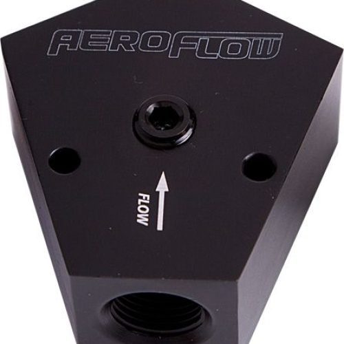 FUEL BLOCK 1/2 – 3/8 IN – OUT BLACK 1/8″ NPT PORT