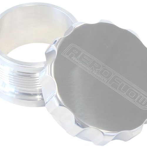 1.5″ ALUM WELD BUNG AND CAP RAW WELD ON / POLISHED CAP