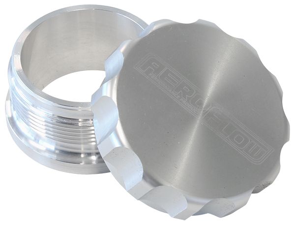 1.5" ALUM WELD BUNG AND CAP RAW WELD ON / SILVER CAP
