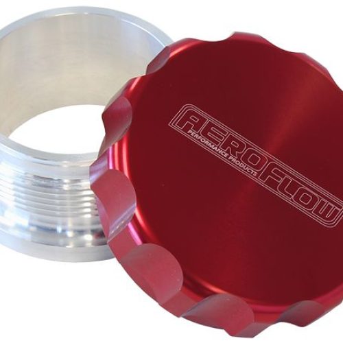 2″ ALUM WELD BUNG AND CAP RAW WELD ON / RED CAP