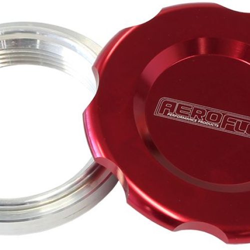 AF465-40R Aeroflow 2 1/2 Weld Bung And Red Cap Low Profile Female Weld On