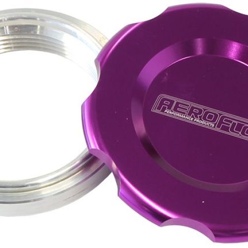 AF465-48PUR Aeroflow 3″ Weld Bung And Purple Cap Low Profile Female Weld On