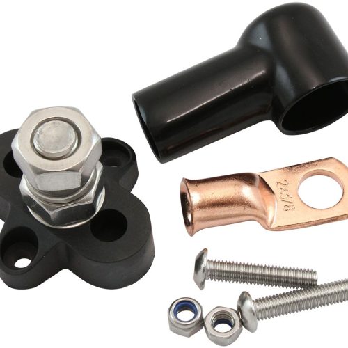 AF49-4067BLK Aeroflow Single Post M10 Electrical Blkdistribution Block Neg Stud
