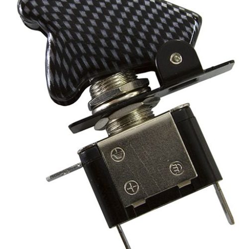 CARBON FIBRE LED MISSILE SWITCH LED ACTIVATED WHEN ON
