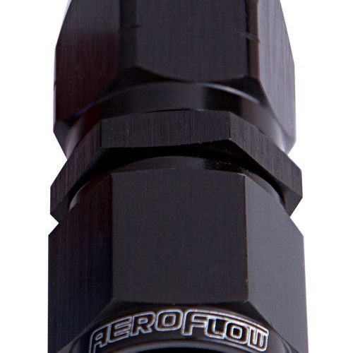 ALLOY STRAIGHT HOSE END -16AN BLACK CUTTER STYLE SWIVEL NUT