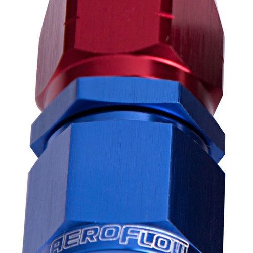 ALLOY STRAIGHT HOSE END -16AN BLUE CUTTER STYLE SWIVEL NUT