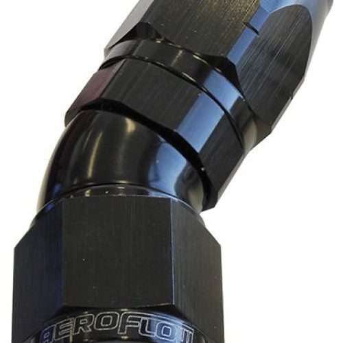 ALLOY 30 DEG HOSE END -12AN   BLACK CUTTER STYLE FULL FLOW