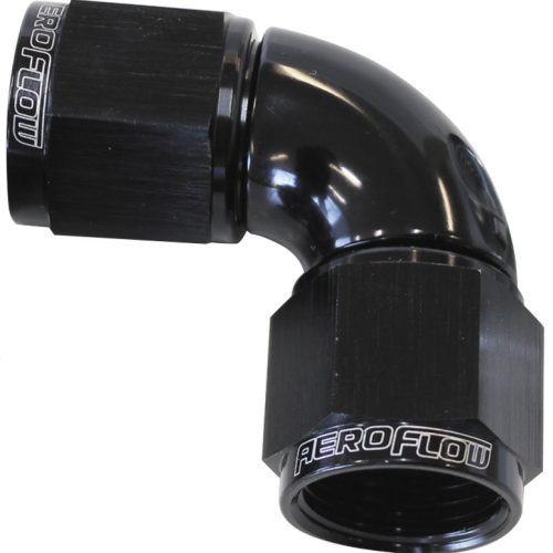 -6AN 90 DEG SWIVEL COUPLER    BLACK BILLET FULL FLOW 1 PIECE
