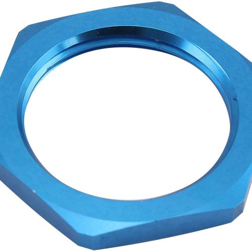 REPLACEMENT -8AN JAM NUT FULL FLOW BULKHEAD BLUE HALF NUT