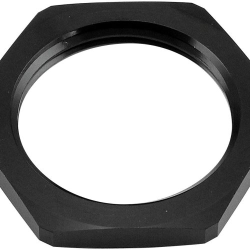 REPLACEMENT -12AN JAM NUT FULLFLOW BULKHEAD BLACK HALF NUT