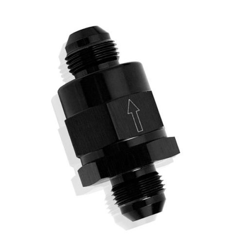 CHECK VALVE INLINE -8AN BLACK / ONE WAY VALVE