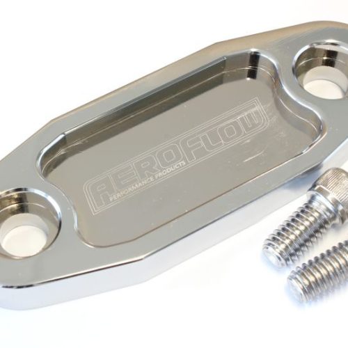 BILLET FUEL PUMP BLOCK OFF    CHROME SUIT 302 351C