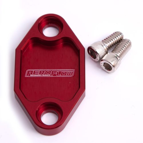 BILLET FUEL PUMP BLOCK OFF    PLATE RED SUITS HOLDEN 308